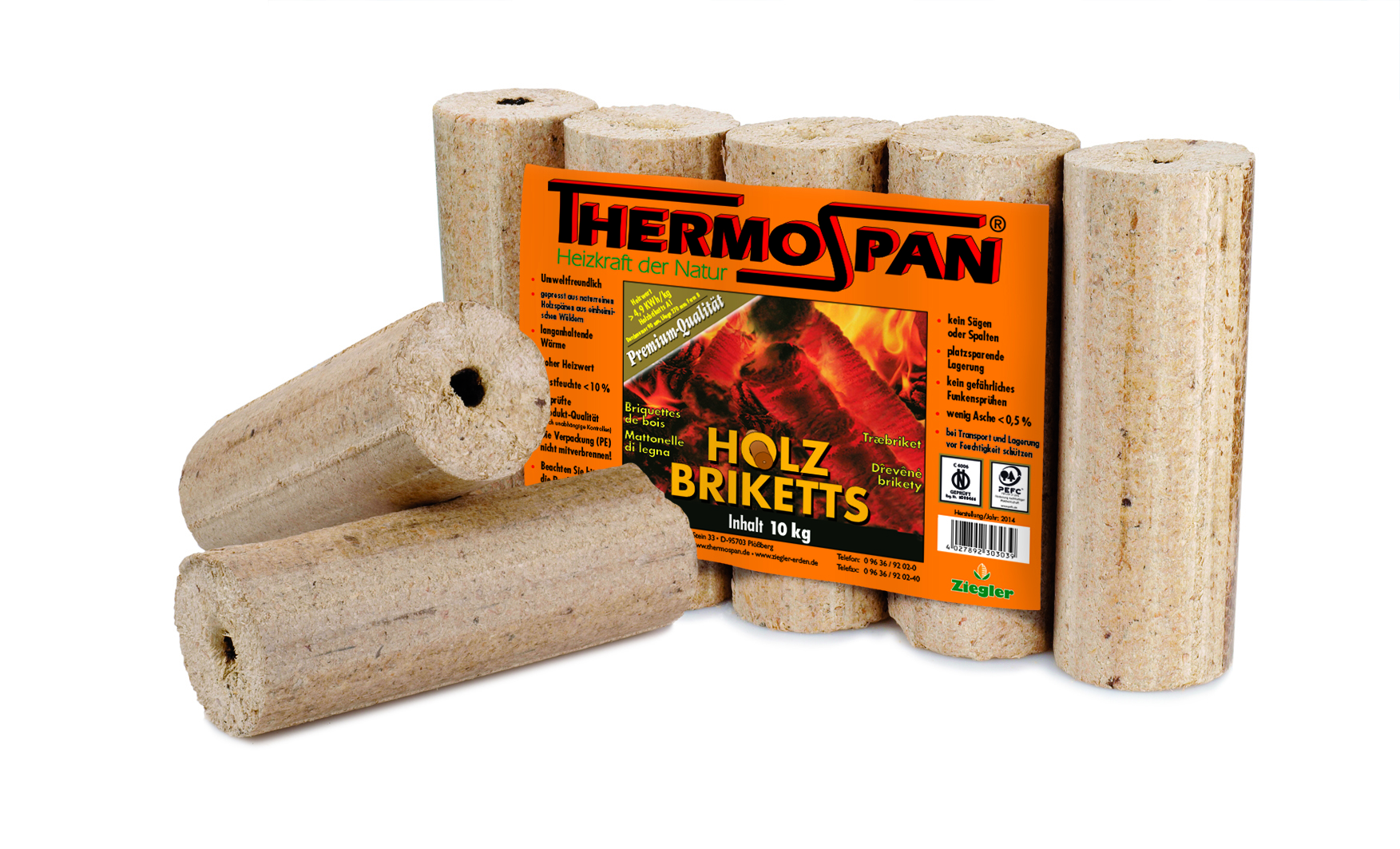Thermospan Holzbriketts A.Maute Holzbrennstoffe